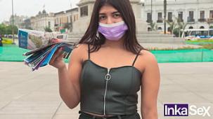 Venezolana sumisa de 18 anos recibe su primera perforada anal en las calles de lima