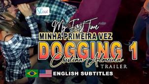 Cristina almeida la reina del dogging en su primer gangbang publico filmada por su marido cornudo dogging 1