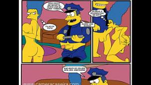 Comic book porn parodia de dibujos animados los simpsons sexo con el policia