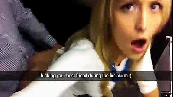 Follando durante el simulacro de una alarma por incendio