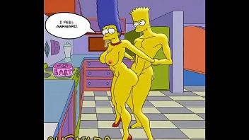Bart x Mafnfggie los Simpson