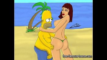 Marge and bart simpson fuck completa con audio